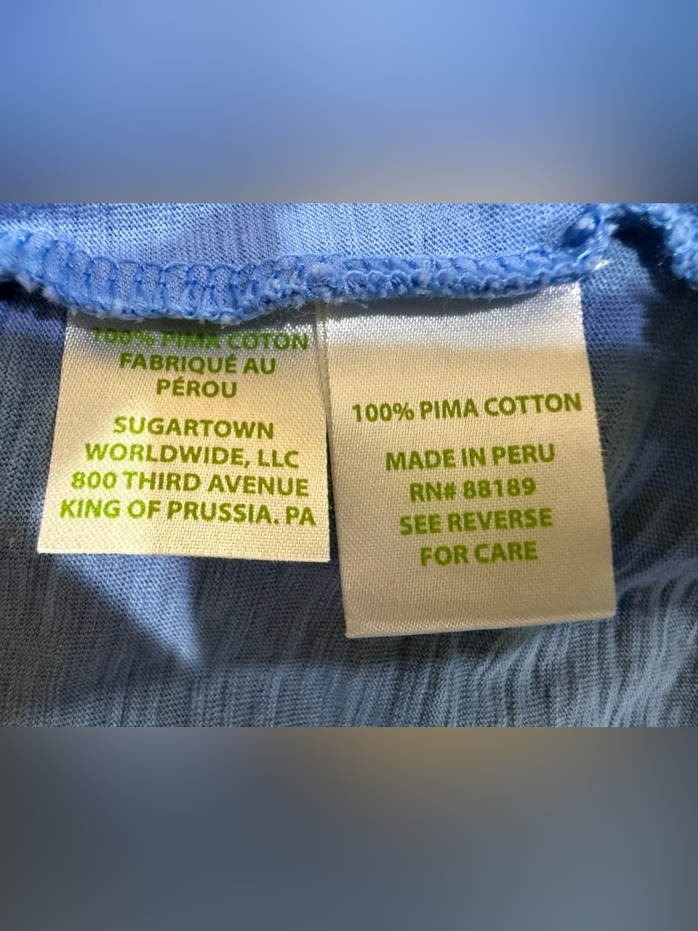 Lilly Pulitzer Blue Arya V-Neck Tank Top Size XS Pima Cotton - Picture 11 of 13
